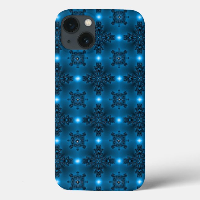 Funda De Case-Mate Para iPhone Flores artdeco en estilo retro (Reverso)