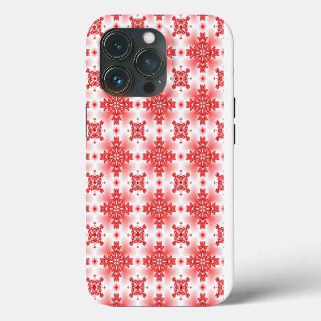 Funda De Case-Mate Para iPhone Flores artdeco en estilo retro (Reverso )