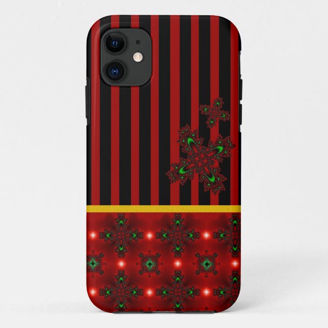 Funda De Case-Mate Para iPhone Flores artdeco en estilo retro (Reverso)