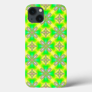 Funda Para iPhone 13 Flores artdeco en estilo retro