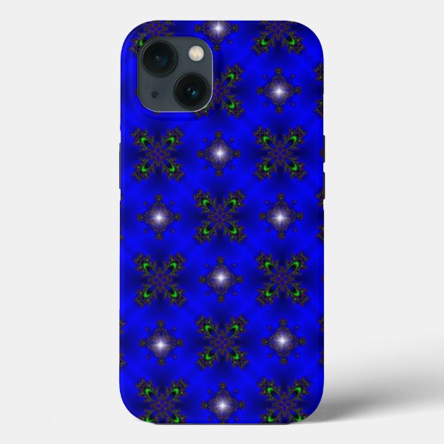 Funda De Case-Mate Para iPhone Flores artdeco en estilo retro (Reverso )