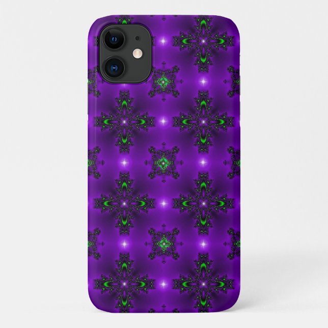 Funda De Case-Mate Para iPhone Flores artdeco en estilo retro (Reverso)