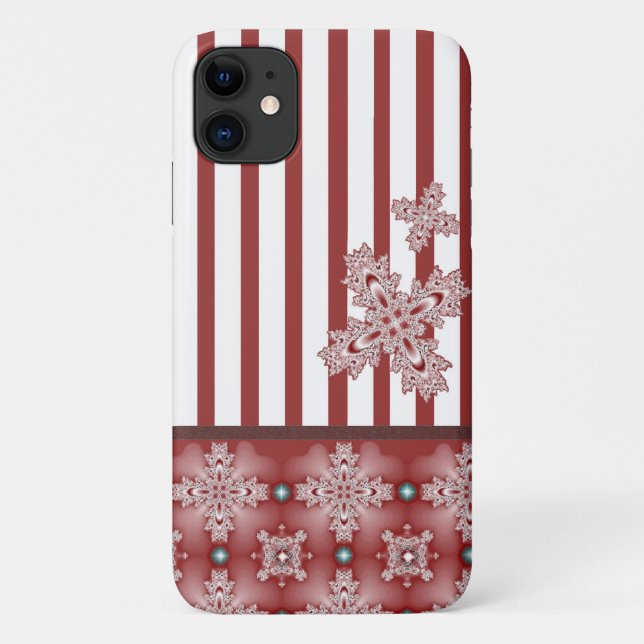 Funda De Case-Mate Para iPhone Flores artdeco en estilo retro (Reverso)