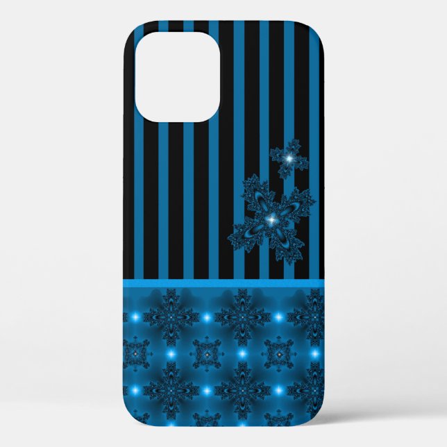 Funda De Case-Mate Para iPhone Flores artdeco en estilo retro (Reverso )