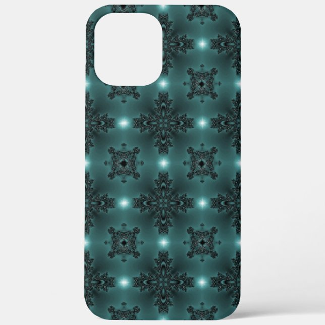 Funda De Case-Mate Para iPhone Flores artdeco en estilo retro (Reverso )