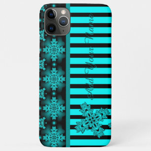 Funda Para iPhone 11 Pro Max Flores artdeco en estilo retro , Añadir tu nombre