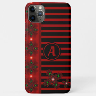Funda Para iPhone 11 Pro Max Flores artdeco en estilo retro con monograma