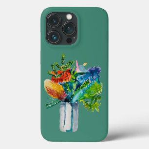 Funda Para iPhone 13 Pro Flores australianas acuarela