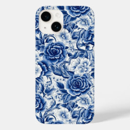Funda Para iPhone 14 De Case-Mate Flores azul índigo