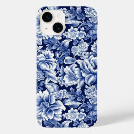 Funda Para iPhone 14 De Case-Mate Flores azul índigo