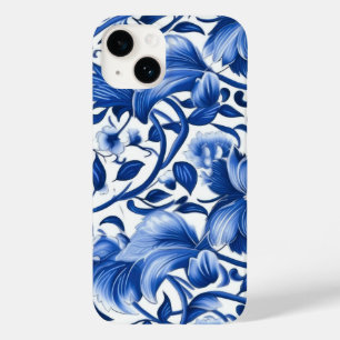 Funda Para iPhone 14 De Case-Mate Flores azul índigo
