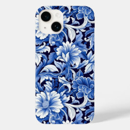 Funda Para iPhone 14 De Case-Mate Flores azul índigo