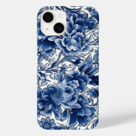 Funda Para iPhone 14 De Case-Mate Flores azul índigo