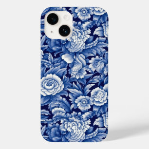 Funda Para iPhone 14 De Case-Mate Flores azul índigo