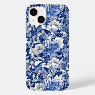 Funda Para iPhone 14 De Case-Mate Flores azul índigo