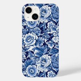 Funda Para iPhone 14 De Case-Mate Flores azul índigo