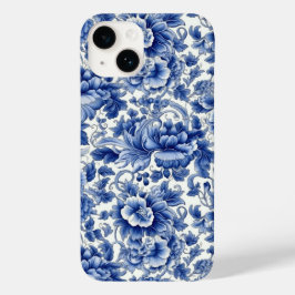 Funda Para iPhone 14 De Case-Mate Flores azul índigo