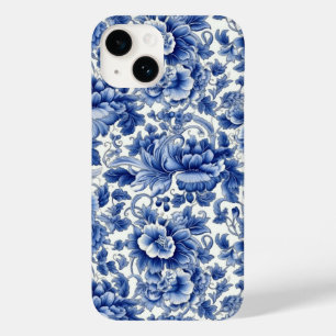 Funda Para iPhone 14 De Case-Mate Flores azul índigo