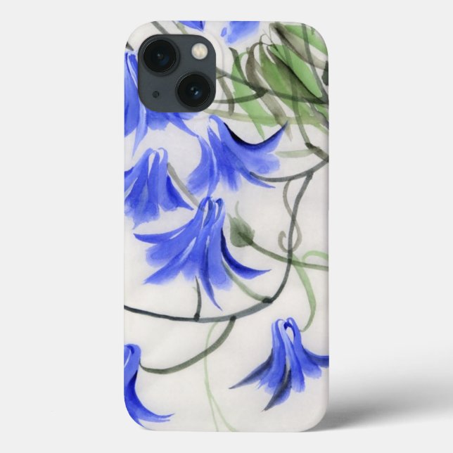 Funda De Case-Mate Para iPhone Flores azules (Reverso)