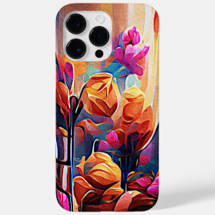 Funda Para iPhone 14 Pro Max De Case-Mate Flores azules rojas Naranja de arte Abstracto flor