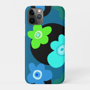 Funda Para iPhone 11 Pro Flores azules y verdes Funda-Estuche para iPhone M