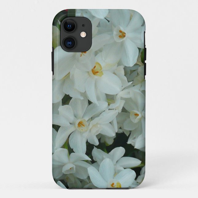 Funda De Case-Mate Para iPhone Flores blancas de arcissus paperblancas (Reverso)