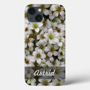 Funda Para iPhone 13 Flores blancas dulces botánicas Foto de cualquier