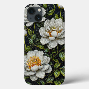 Funda Para iPhone 13 Flores blancas Estética floral elegante