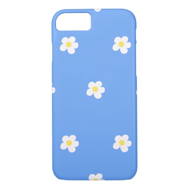 Funda De Case-Mate Para iPhone Flores blancas sobre fondo de lagarto (Reverso)