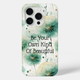 Funda Para iPhone 15 Pro Flores blancas verdes