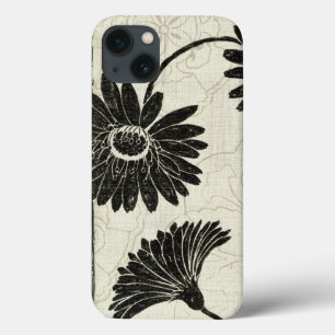 Funda Para iPhone 13 Flores blancos y negros