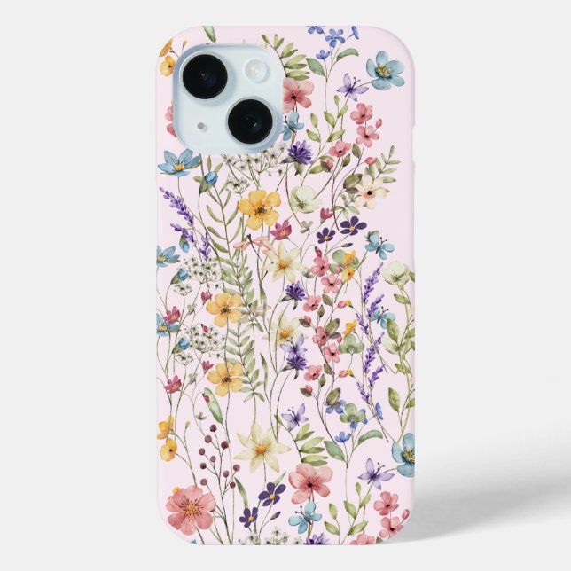 Funda De Case-Mate Para iPhone Flores Botánicas Elegantes: Floral Estiloso  (Reverso )