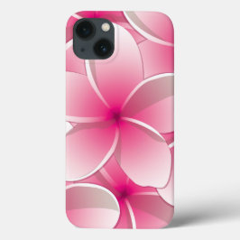 Funda Para iPhone 13 Flores brillantes de Frangipani/ Plumeria