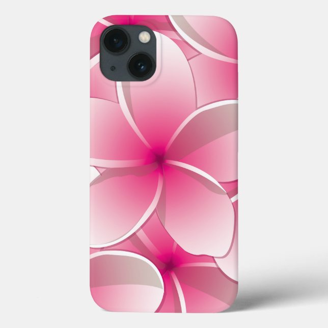 Funda De Case-Mate Para iPhone Flores brillantes de Frangipani/ Plumeria (Reverso)