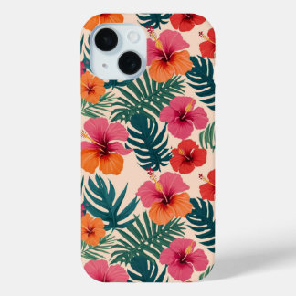 FUNDA PARA iPhone 15 FLORES BUENOS VIBOS