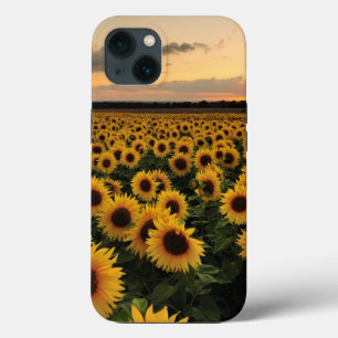 Funda Para iPhone 13 Flores   Campo de girasol