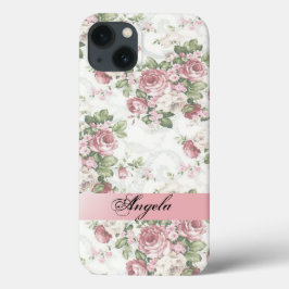 Funda Para iPhone 13 Flores chic de Shabby antiguas personalizadas