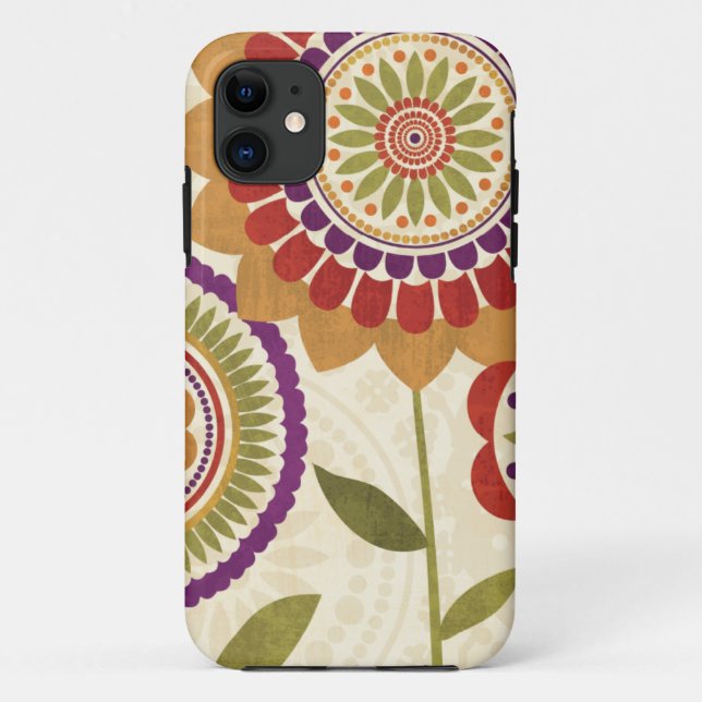 Funda De Case-Mate Para iPhone Flores contemporáneas de la caída (Reverso)