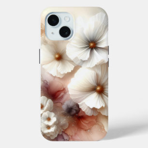 Funda Para iPhone 15 Flores Cosmos etéreos