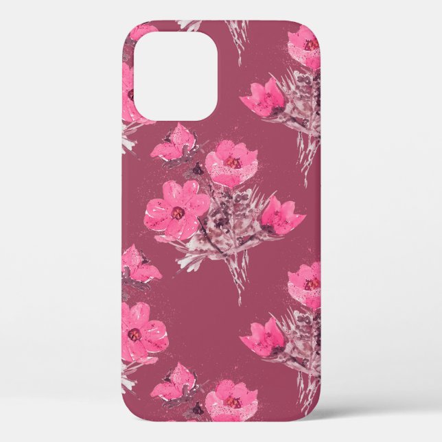 Funda De Case-Mate Para iPhone Flores Cosmos sin costura patternabstracto, arte,  (Reverso )
