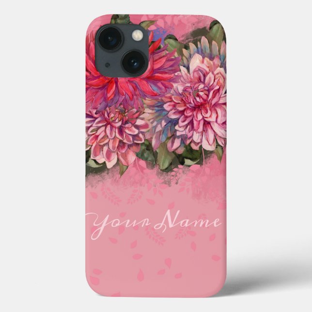 Funda De Case-Mate Para iPhone flores dahlias (Reverso)