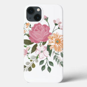 Funda Para iPhone 13 Flores de acuarela