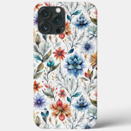Funda Para iPhone 13 Pro Max Flores de Acuarela