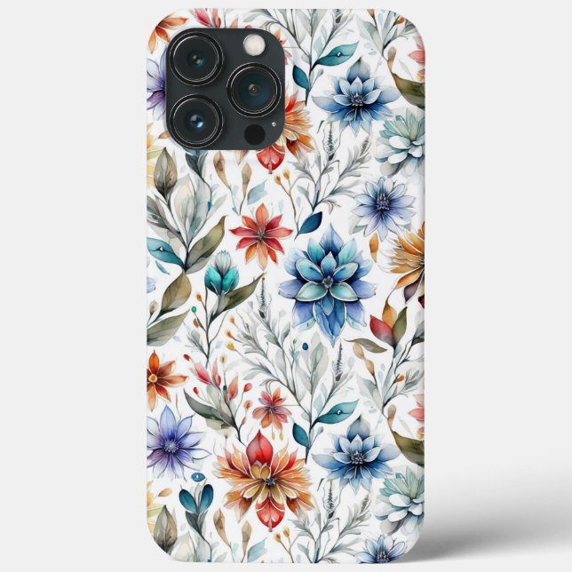 Funda De Case-Mate Para iPhone Flores de Acuarela (Reverso )