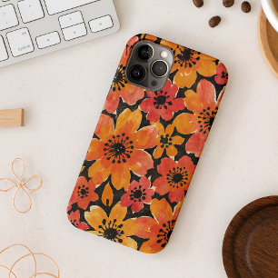 Funda Para iPhone 11 Pro Max Flores de acuarela delgadas y divertidas y colorid