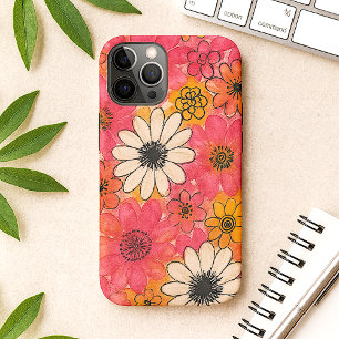 Funda Para iPhone 11 Pro Max Flores de acuarela delgadas y divertidas y colorid