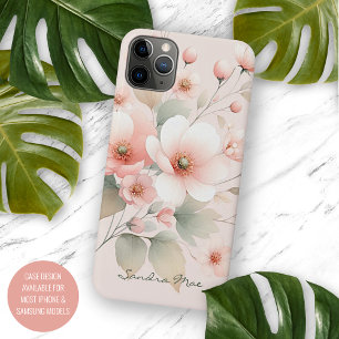 Funda Para iPhone 11 Pro Max Flores de Acuarela Delicadas Sofisticadas y Elegan