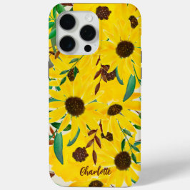 Funda Para iPhone 15 Pro Max Flores de agua color amarillo Floración personaliz