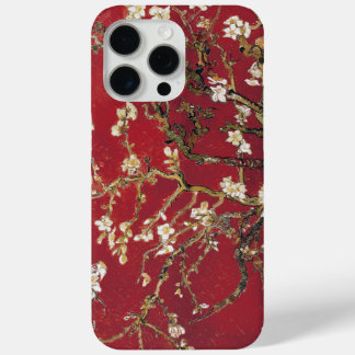 Funda Para iPhone 15 Pro Max Flores de almendra Pintura de arte de Red Vincent