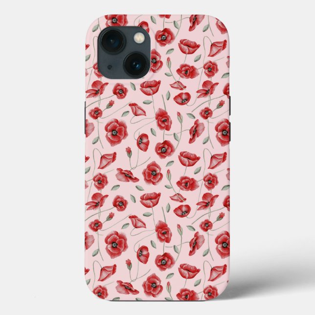 Funda De Case-Mate Para iPhone Flores de amapola (Reverso )